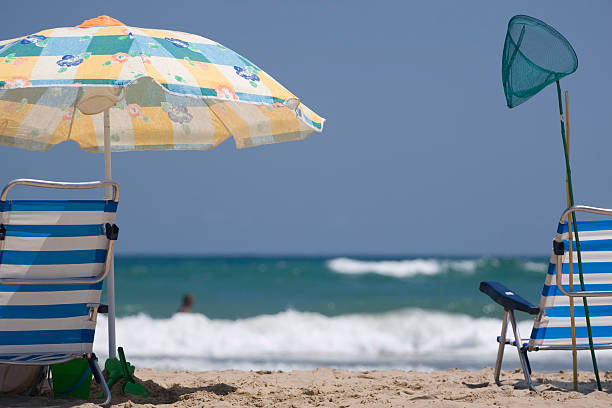 Day at the beach stock photo