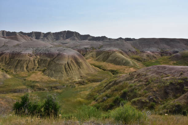 istock Overlook into Valley Surrounded by Yellow Mounds 1467570558