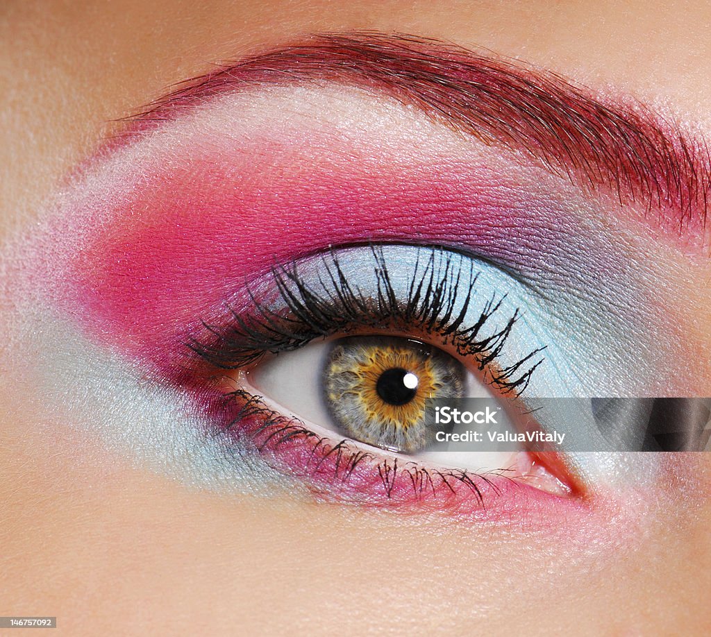 Schöne Augen-make-up - Lizenzfrei Attraktive Frau Stock-Foto