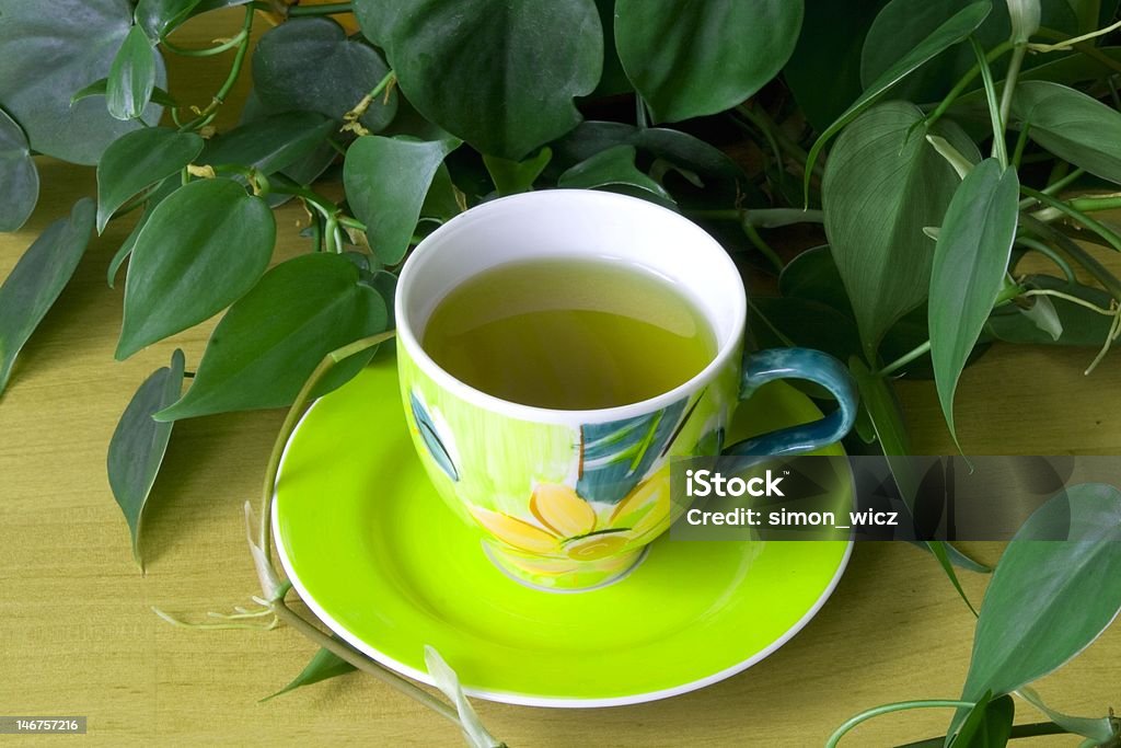 Tazza di tè verde - Foto stock royalty-free di Alimentazione sana