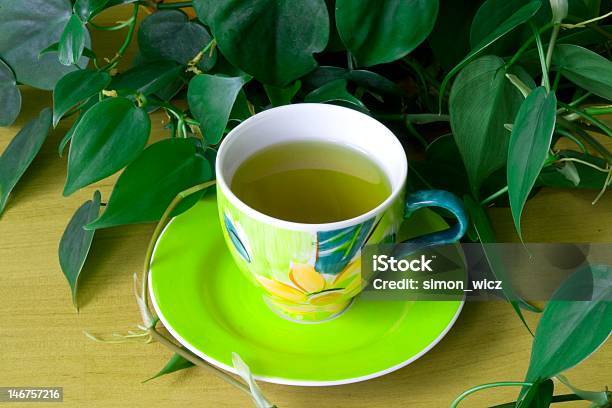 Tazza Di Tè Verde - Fotografie stock e altre immagini di Alimentazione sana - Alimentazione sana, Attività del Fine-Settimana, Bevanda analcolica