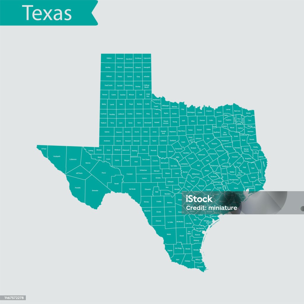 Texas Feature Map Texas Map Stock Illustration - Download Image Now - Abstract ...