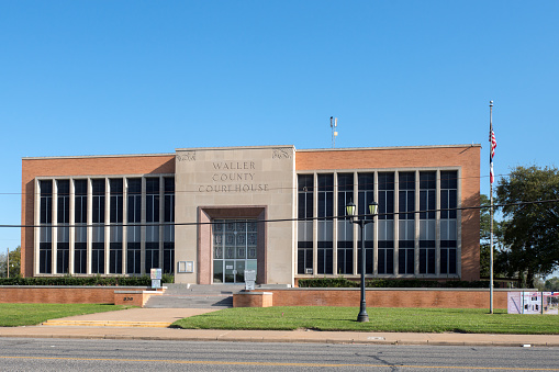 County courthouse in Hempstead, Texas built in 1955