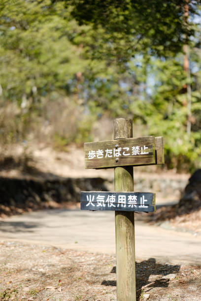 istock 'Do not smoke while walking' sign at a street 1467576506