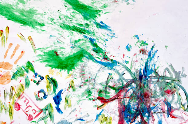 Child paint colorful background. Abstract design stock photo