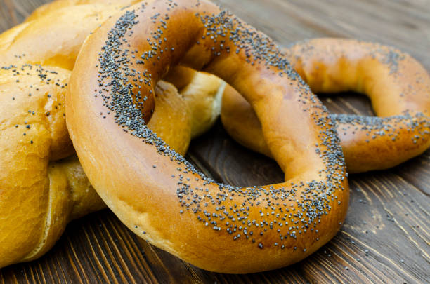 istock Bagel and bread garnished with poppy seeds 1467579378