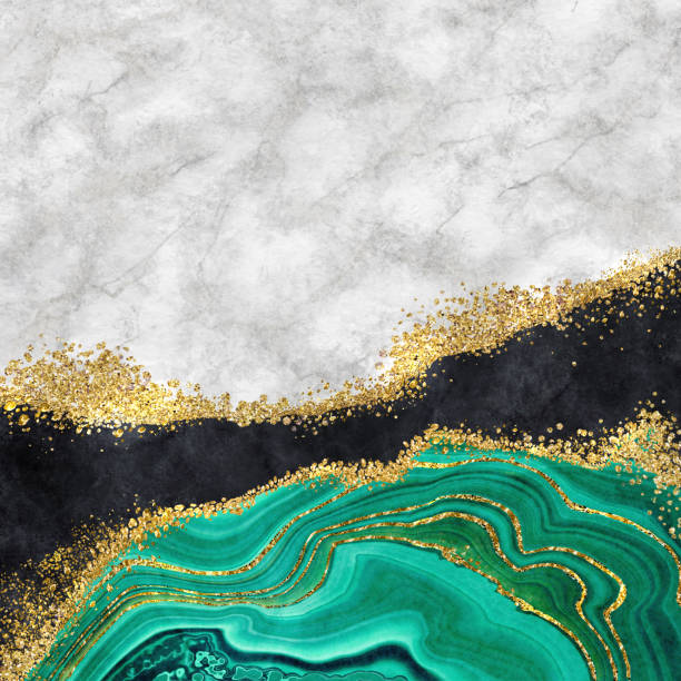 istock abstract background, artificial stone texture, green agate black obsidian white marble and gold glitter foil, modern marbled wallpaper 1467579872