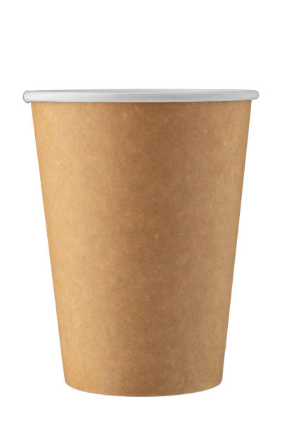 istock Disposable brown paper cup for drinks  isolated on white background. Paper cup for coffee to go. 1467580067