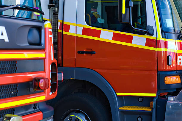 istock Close up of two fire trucks 146758566