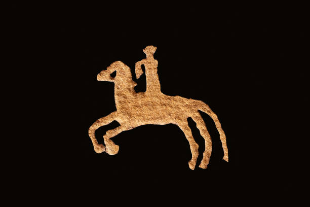 Man is riding horse