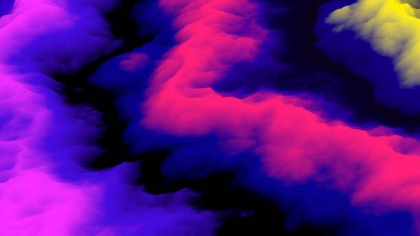 Smoke colorful background. Color explosion. Abstact wallpaper. Multicolor fog. Fractal. Digital art. Fairy. Futuristic. Surreal texture. 3d illustration. Imagination. Creative. stock photo