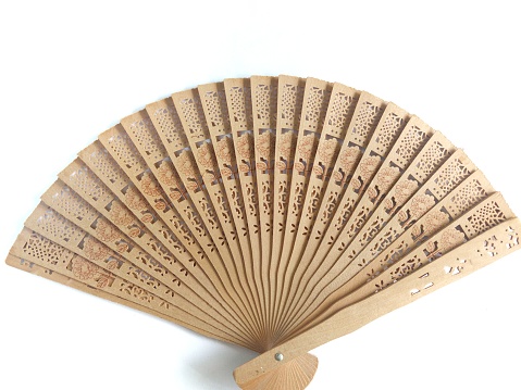 Japanese and Chinese traditional bamboo hand fan