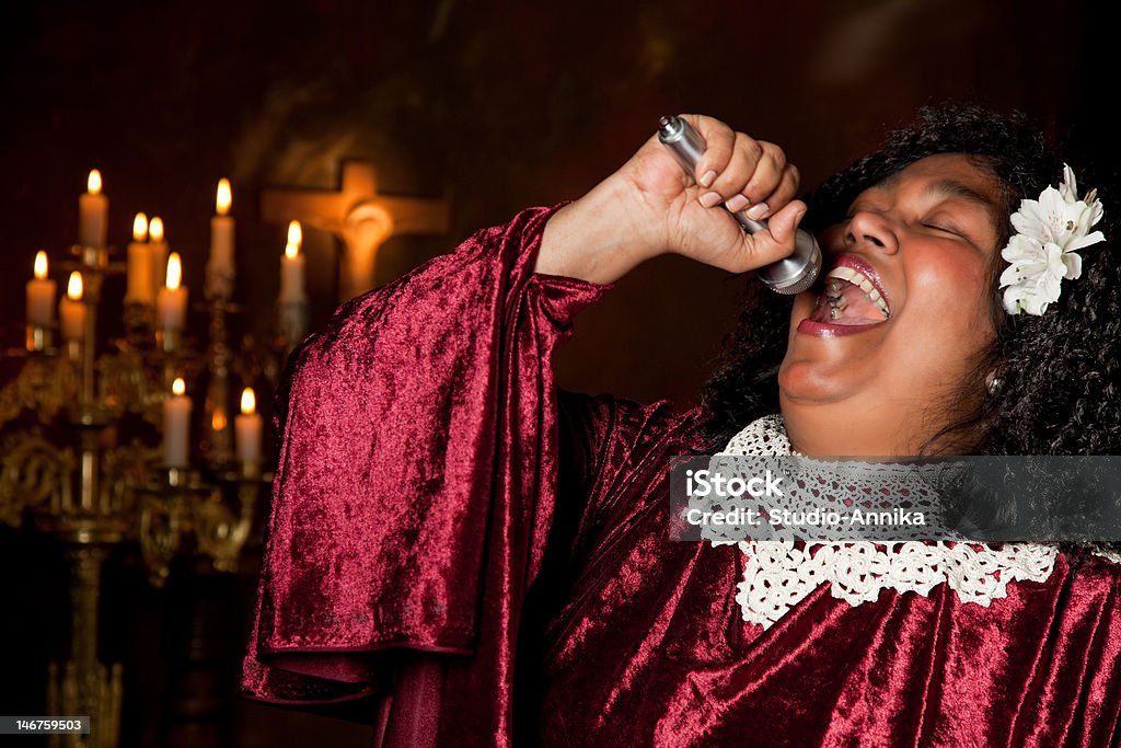 Baptist singer Negro spiritual gospel singer singing a hymn Gospel Music Stock Photo