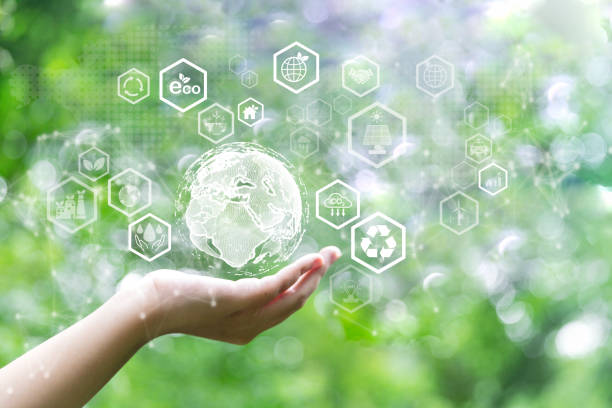 istock Developing sustainable CO2 concepts and low reduce CO2 emissions and carbon footprint to limit global warming and climate change. sustainable environmental management, Greenhouse from renewable energy 1467600250