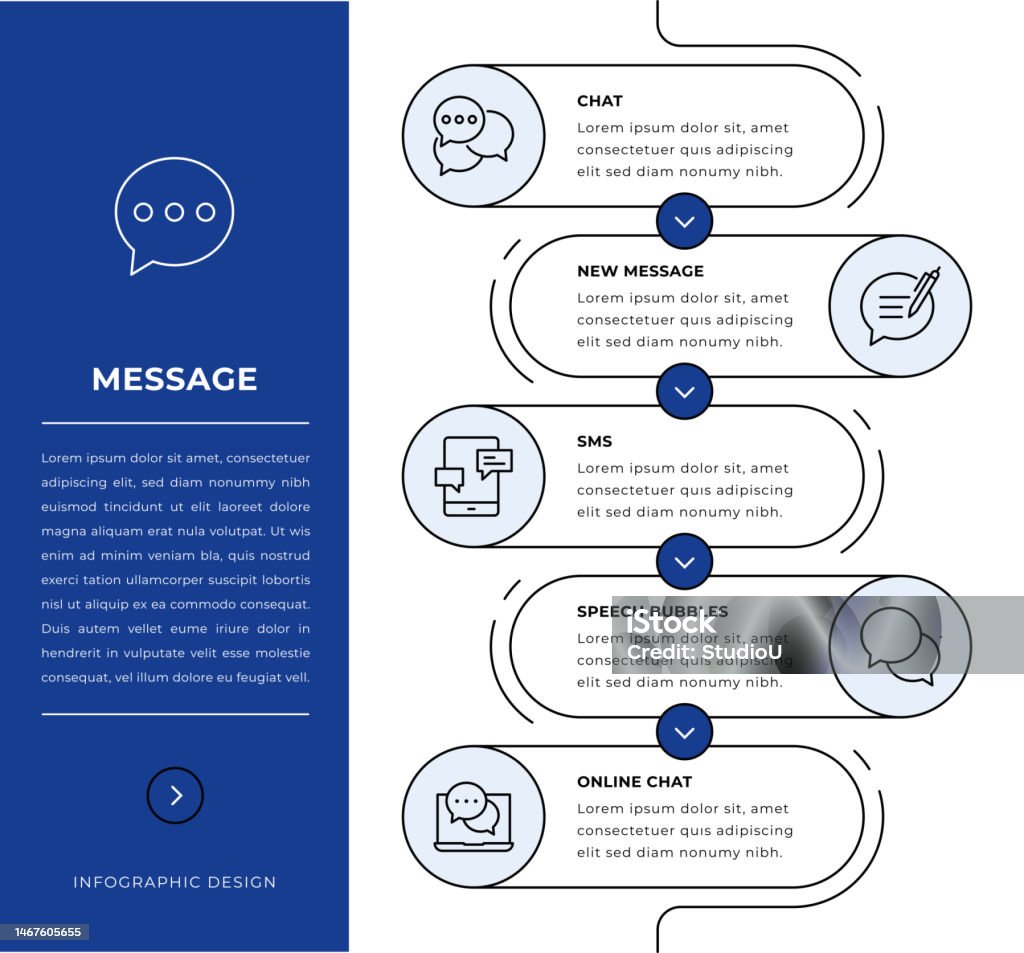Instant Messaging Infographic Message Infographic Design Stock Illustration - Download Image Now ...