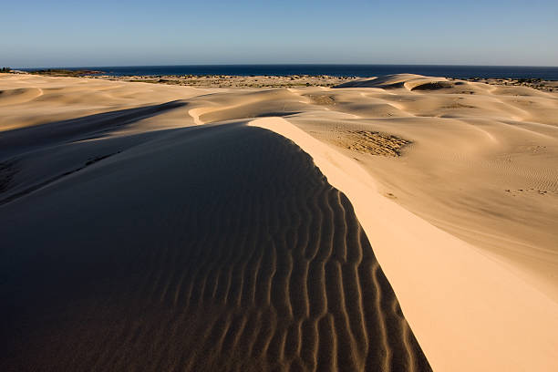 Desert panorama, Stockton Dunes stock photo