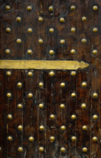 close-up image of ancient doors