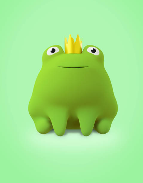 Frog King on Wooden Stake