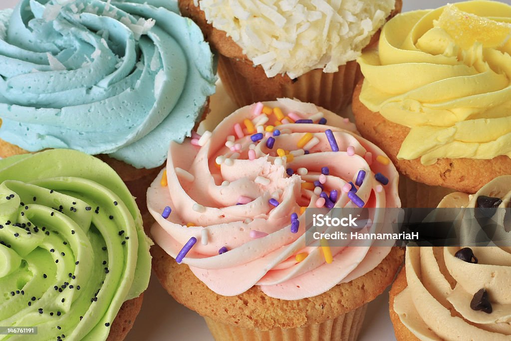 Birthday cupcakes Birthday cupcakes. Blue Stock Photo