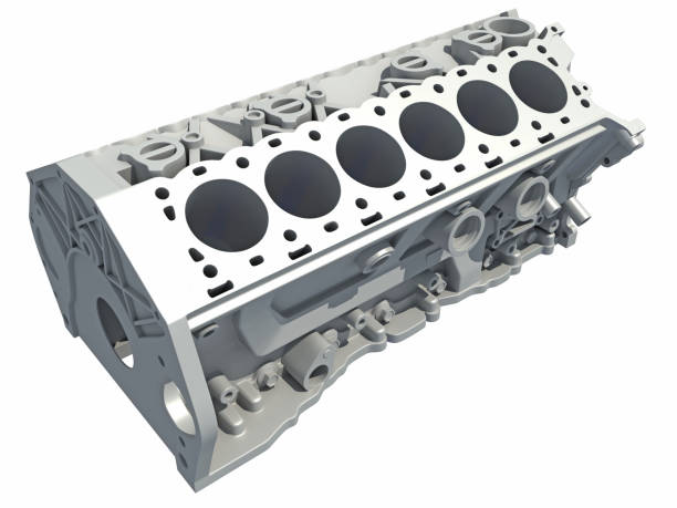 istock V12 Engine Block vehicle part 3D rendering on white background 1467615167