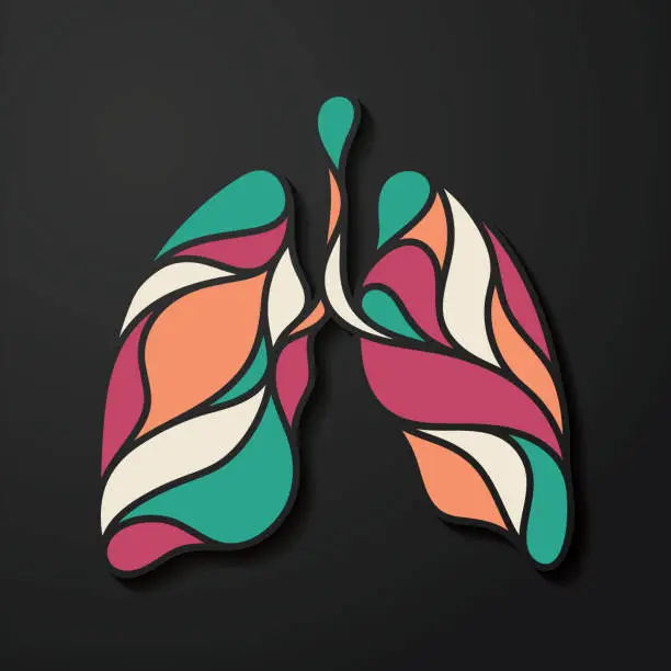 Vector illustration of Abstract human lungs