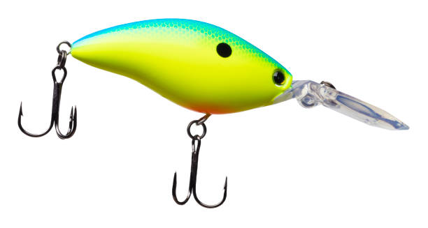istock Side view of a yellow and blue crankbait 1467622262