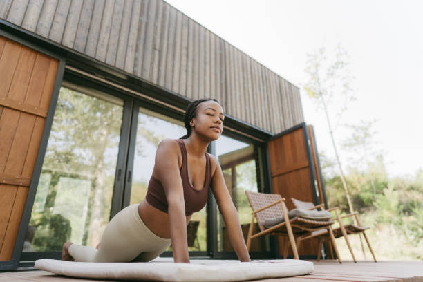 istock Good start of the day with stretching poses 1467622281