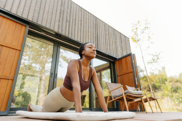 istock Good start of the day with stretching poses 1467622285