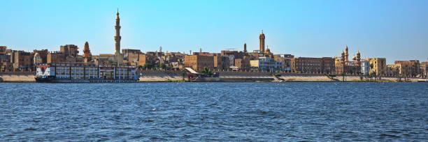 panoramablick auf esna, ägypten, afrika - esna stock-fotos und bilder