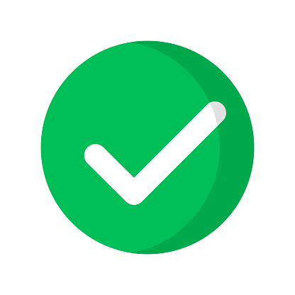 Authentication Tick Round Checkbox Authentication Or Success Tick Vector Stock Illustration ...