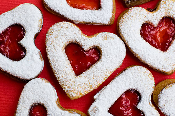 istock Sugar frosted heart shaped cookies 146762595