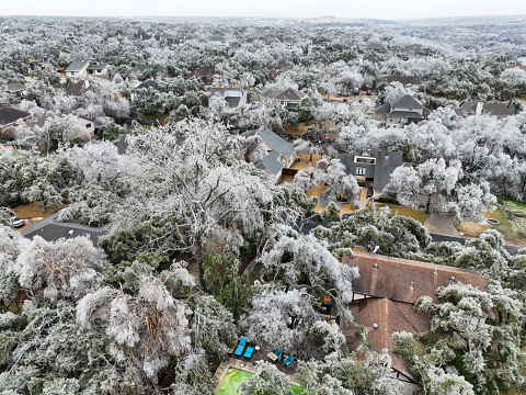 Extreme ice storm of central texas 2023 leaves entire state covered in ice