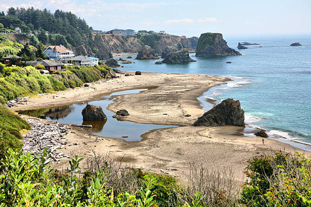 Brookings - Southern Oregon Coastline HDR stock photo