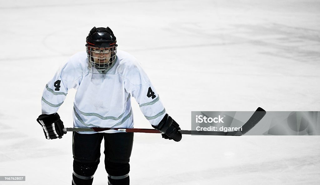 Hockey-Spieler - Lizenzfrei Ungestellt Stock-Foto
