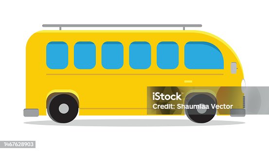 istock School bus cartoon vector design solated on white background 1467628903