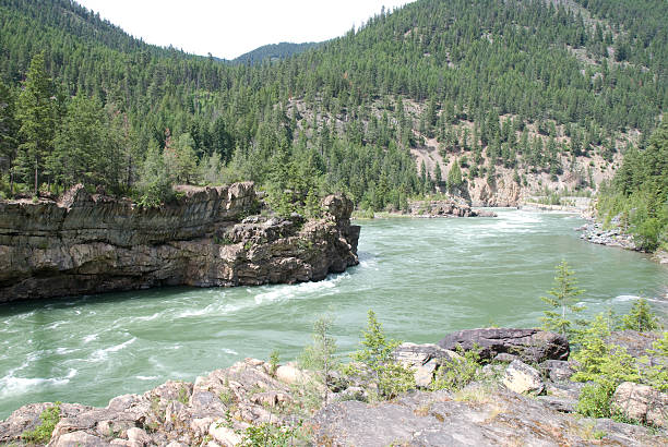 Mountain river stock photo