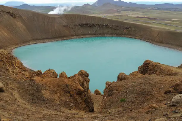 Photo of Iceland Kerid Volcanic Crater And Lake
