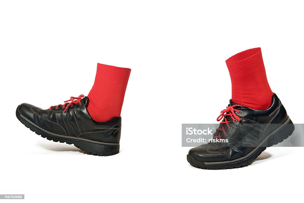 걷기 블랙 신발도 - 로열티 프리 가까이 옴 스톡 사진