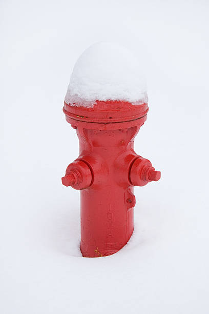 Hydrant in Snow stock photo