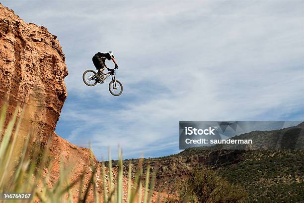 Cactus Jump Stock Photo - Download Image Now - Desert Area, Mountain Bike, Adventure