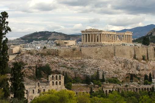 The ancient Acropolis in Athens Greece