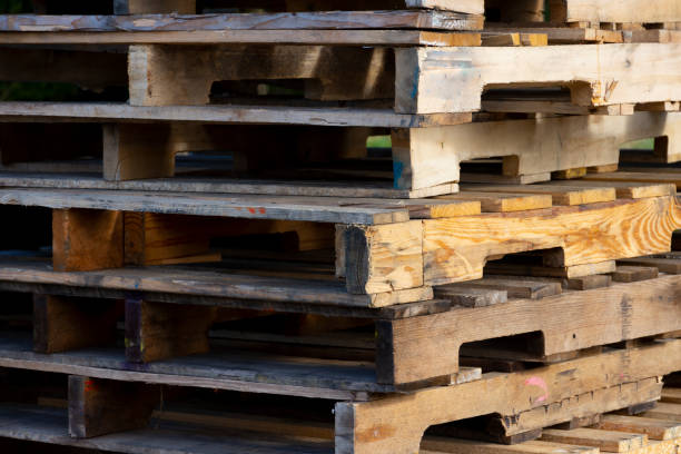 istock Large Wooden Pallets Abstract 1467647538