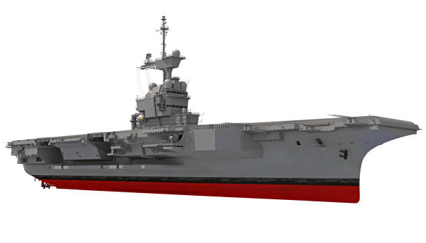 istock Aircraft carrier military warship, navy 3D rendering ship 1467648636