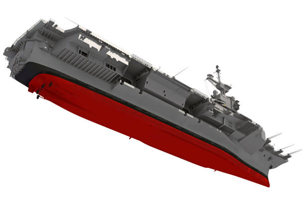 istock Aircraft carrier military warship, navy 3D rendering ship 1467648694