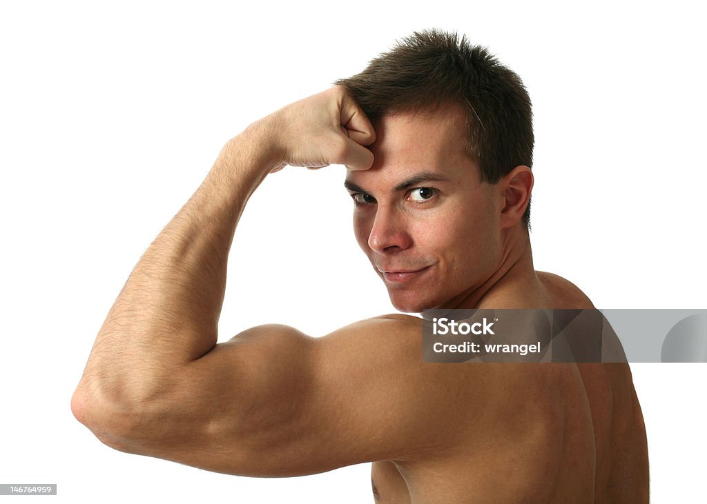 Contracter Biceps - Photo de Adulte libre de droits