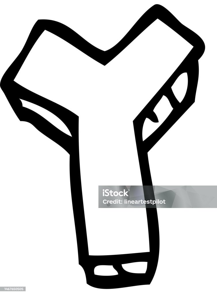Y Drawing Line Drawing Cartoon Letter Y Stock Illustration - Download Image Now ...