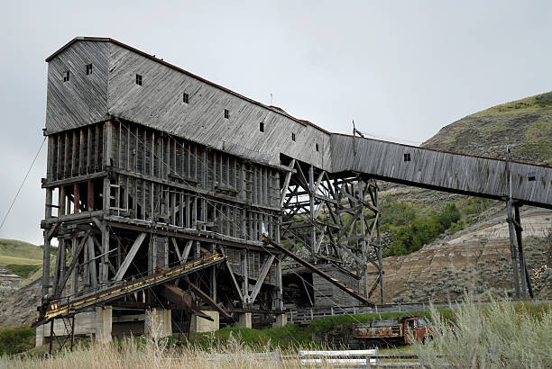 Coal Mine Tipple Color stock photo