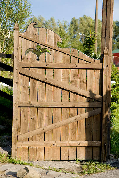 istock Wooden Village Gate 146765238