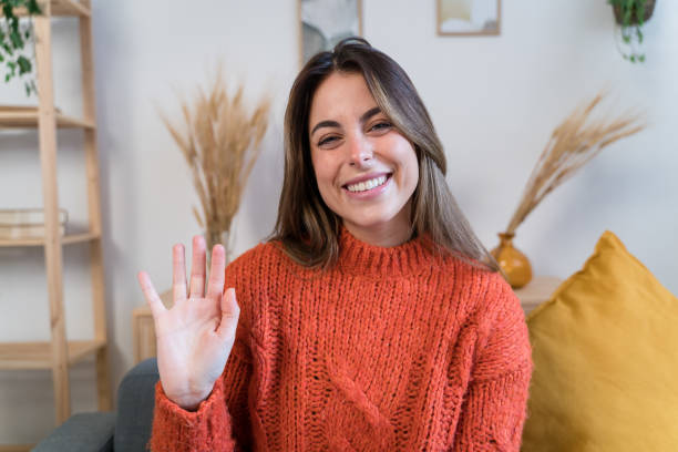 istock Happy woman having a videocall 1467652566