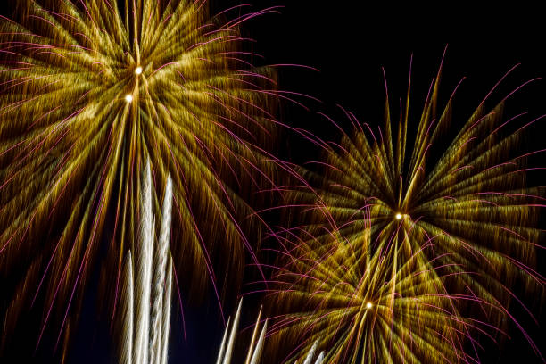 istock Colorful fireworks exploded in the night sky. 1467652744